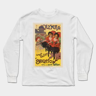 Olympia Grand Ballet France Vintage Poster 1898 Long Sleeve T-Shirt